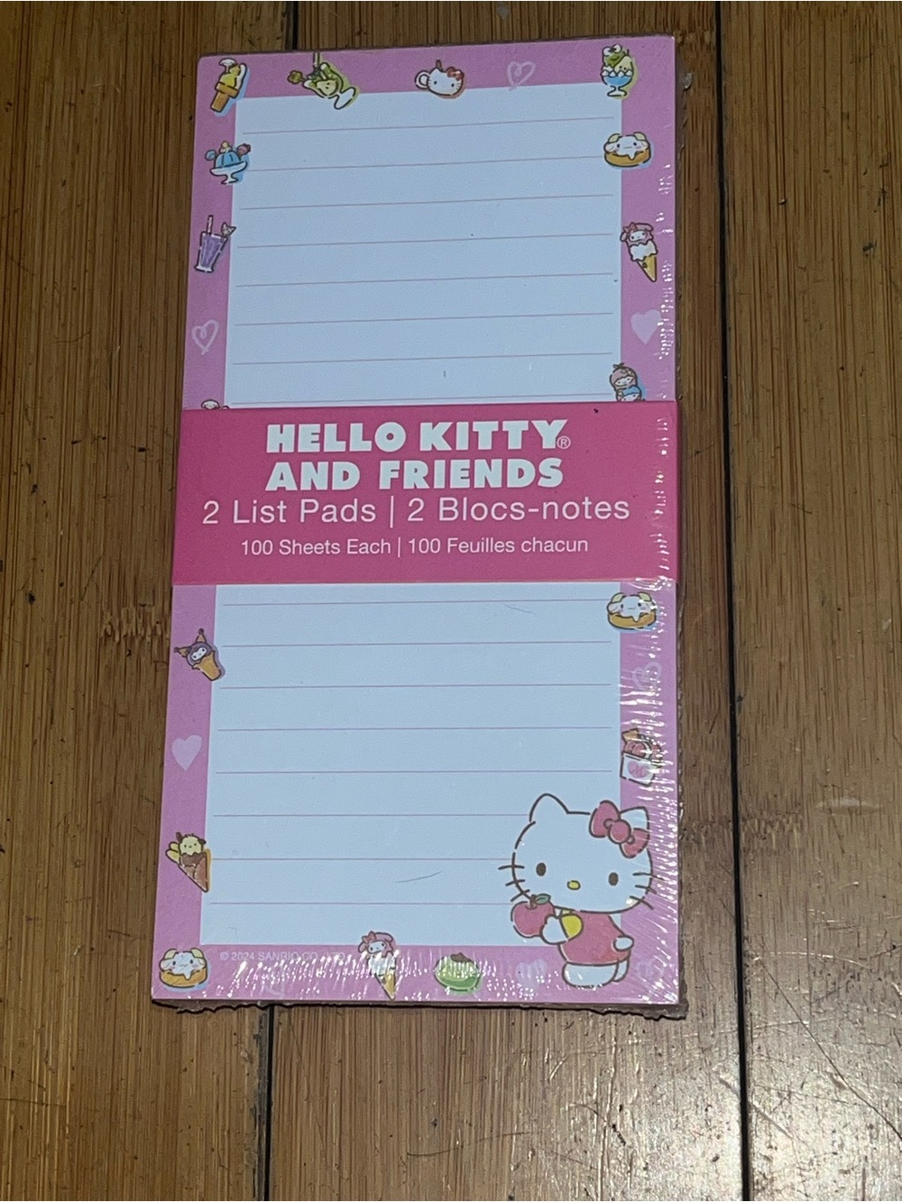 Sanrio Hello Kitty and Friends List Pad 2 PACK NEW NWT